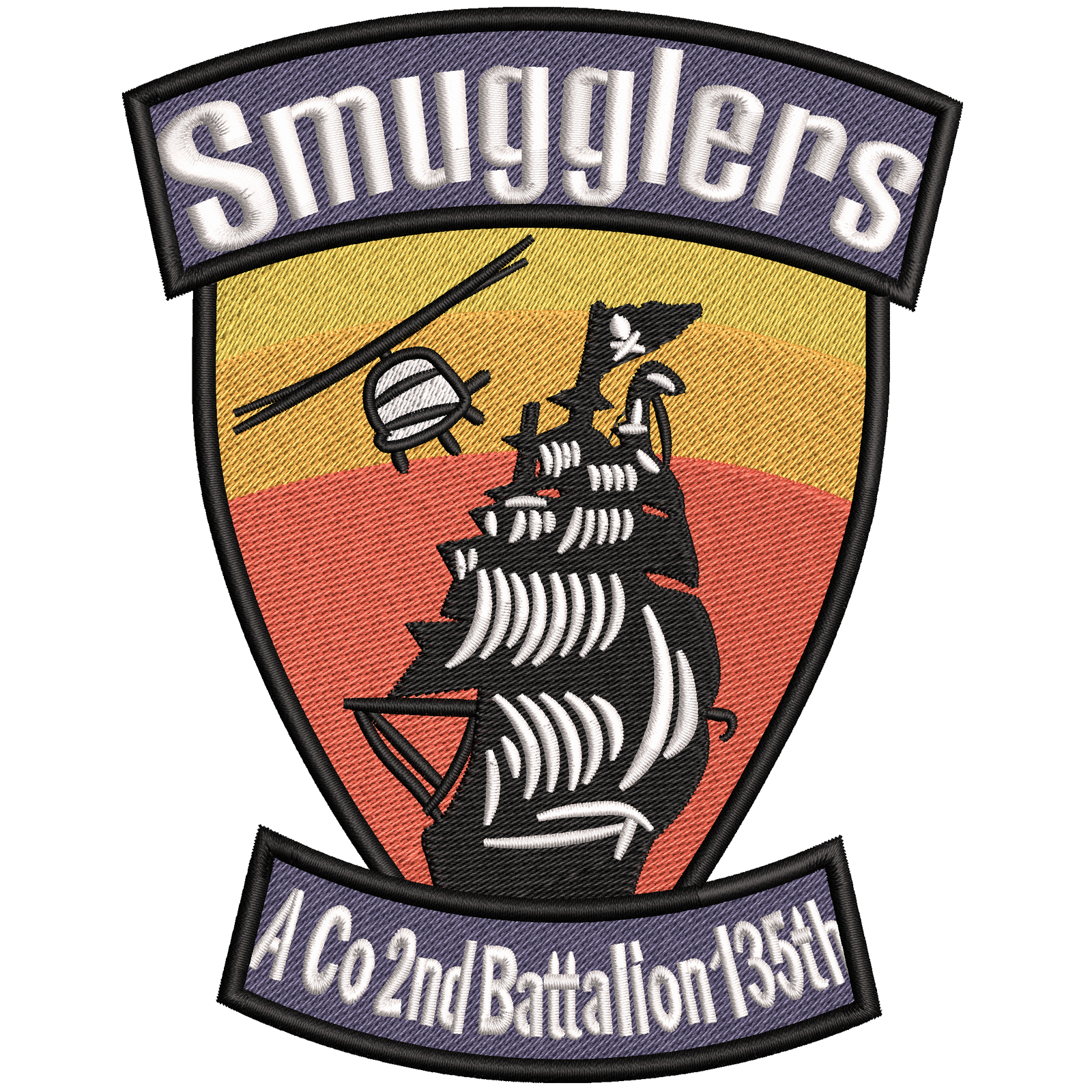 SMUGGLERS Embroidery Patch Smugglers Embroidery Patch | Machine Embroidery Design - Image 1